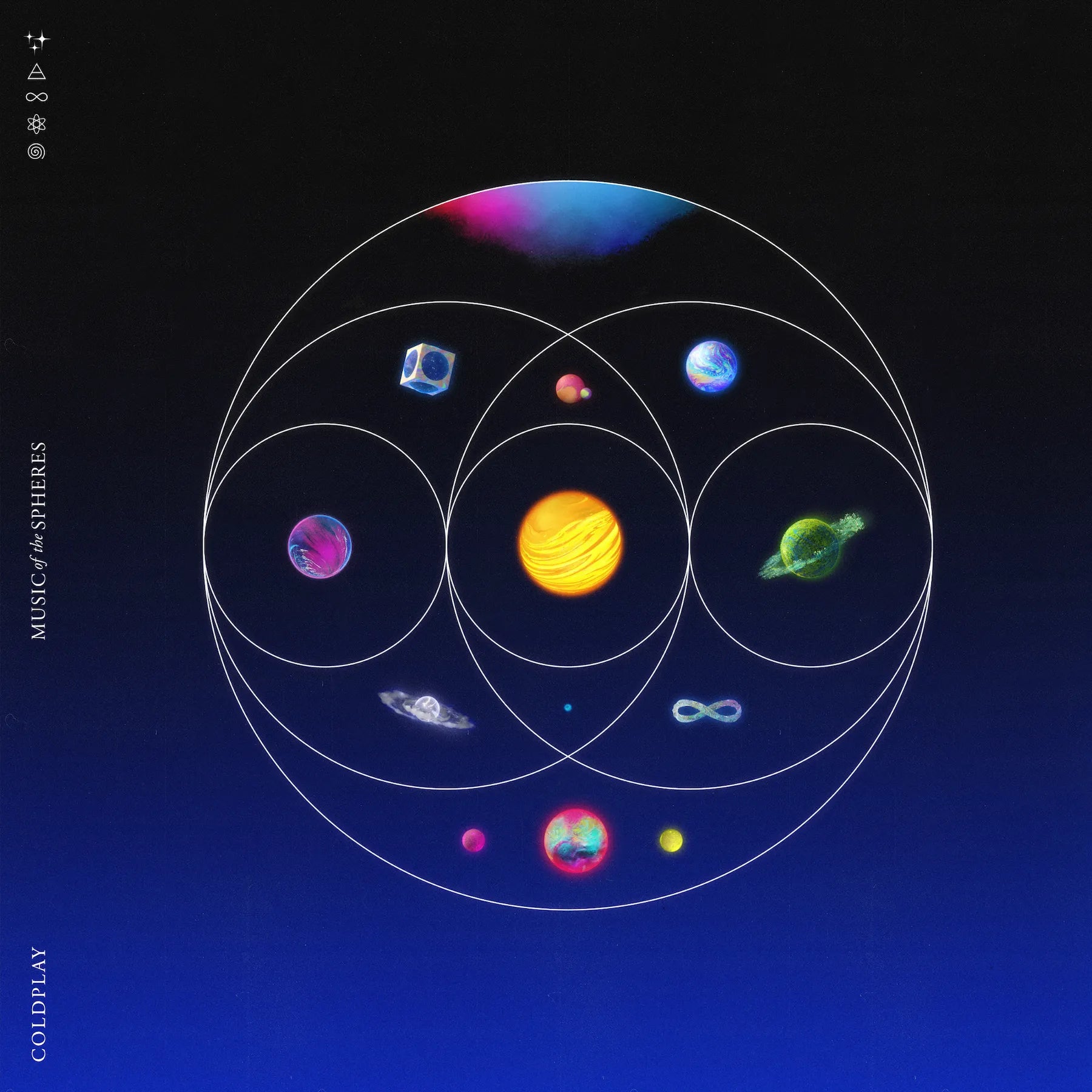 An image of the album Coldplay - Music of the Spheres (clear vinyl)