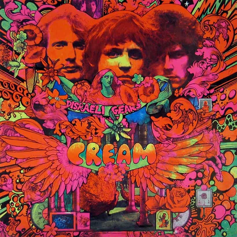 a colorful poster with a group of people