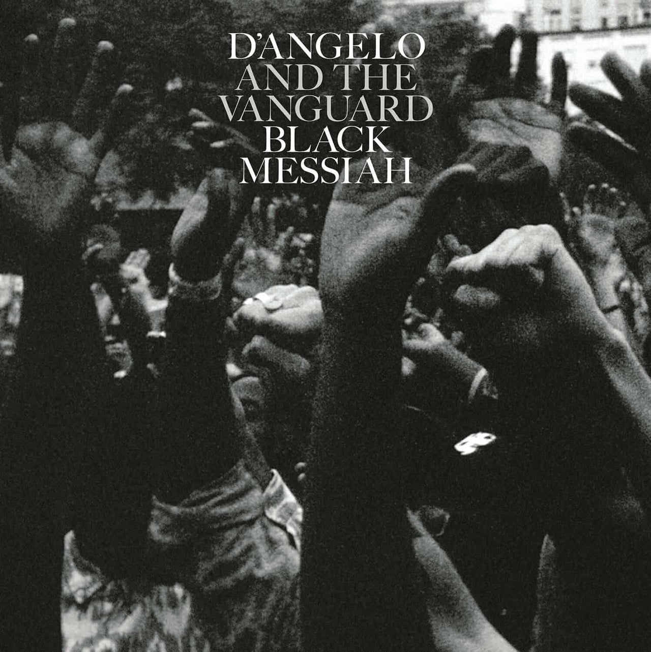 Album cover featuring the title "Dongleo Vandard" prominently displayed in an elegant font on a picture of people raisingn their hands.