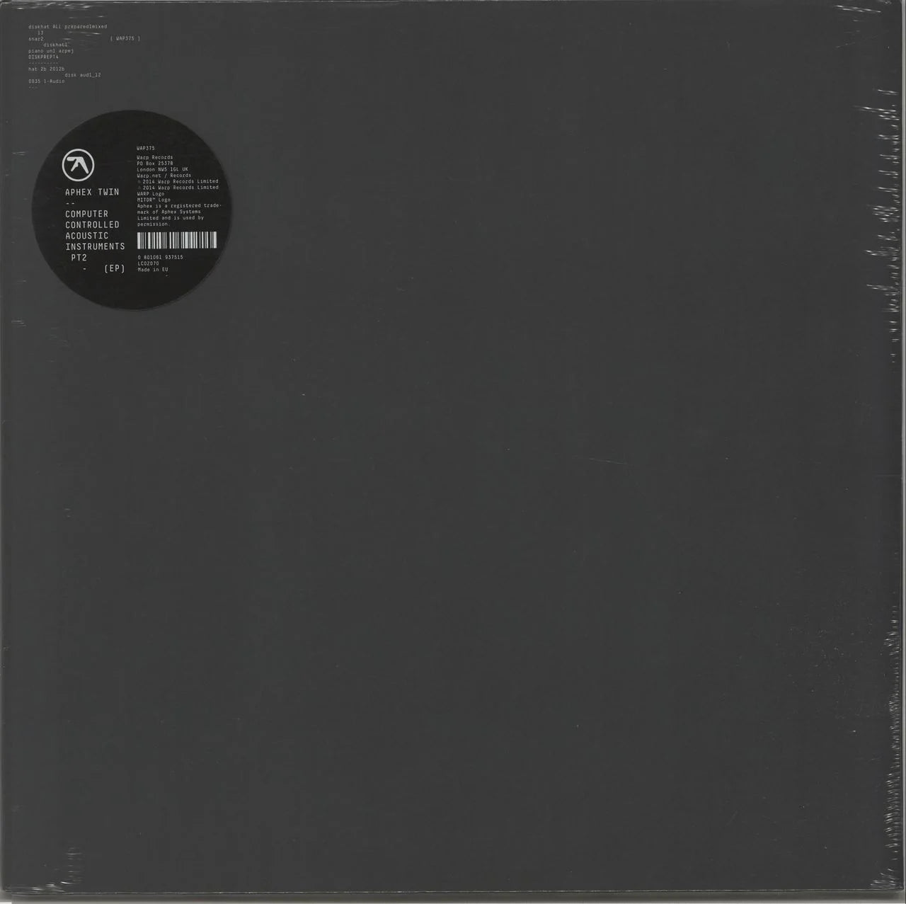 An image of the album Aphex Twin - Computer Controlled Acoustic Ins. PT2(12in)