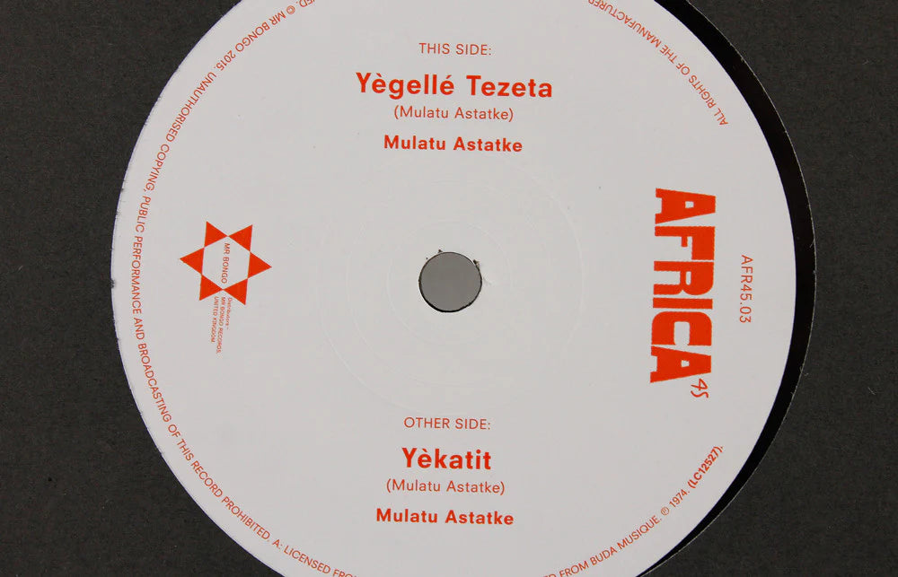 Vinyl Record for MULATU ASTATKE MULATU ASTATKE – YEGELE TEZETA / YEKATIT – 7" VINYL