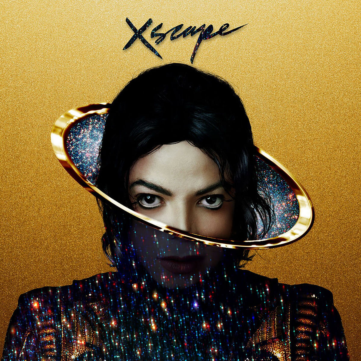 Album cover with a person wearing a futuristic headpiece against a gold background, featuring the title 'Xscape'.

Michael Jackson - Xcape Vinyl Record