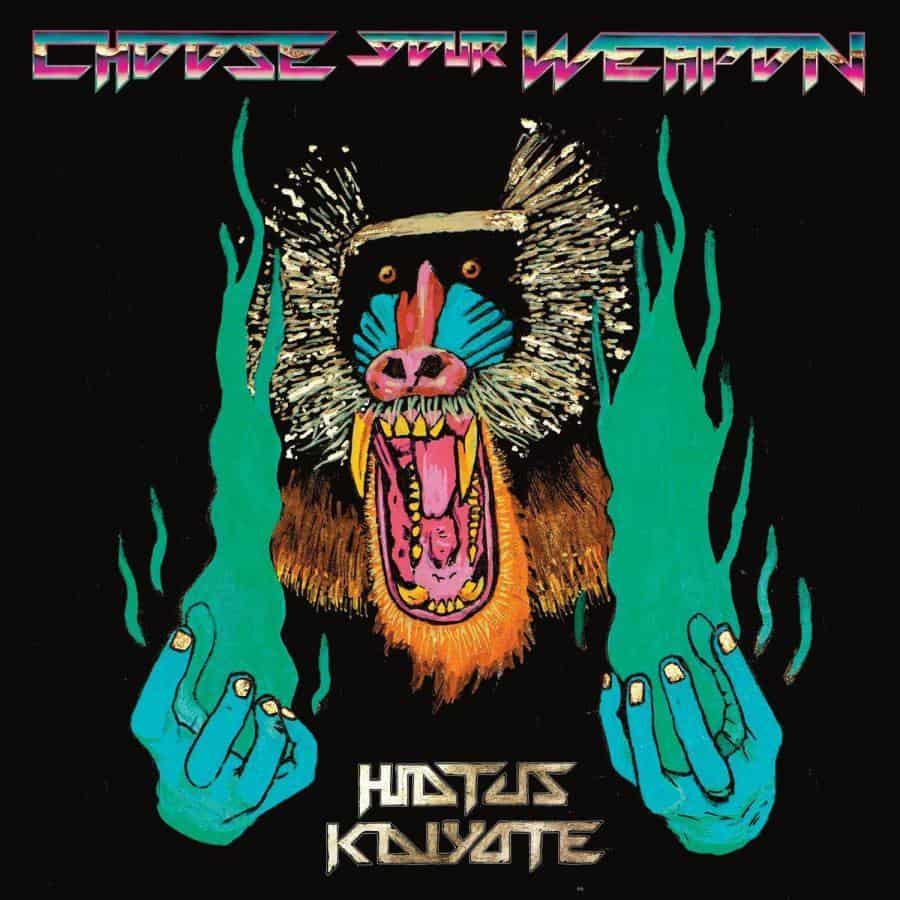 a black cover art of with a monkey with green hands and text