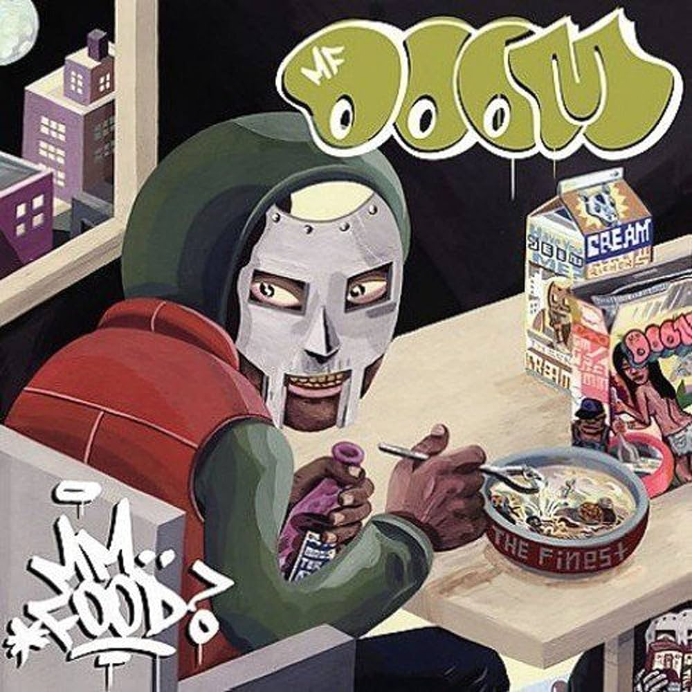 Album cover featuring a man enjoying a bowl of cereal