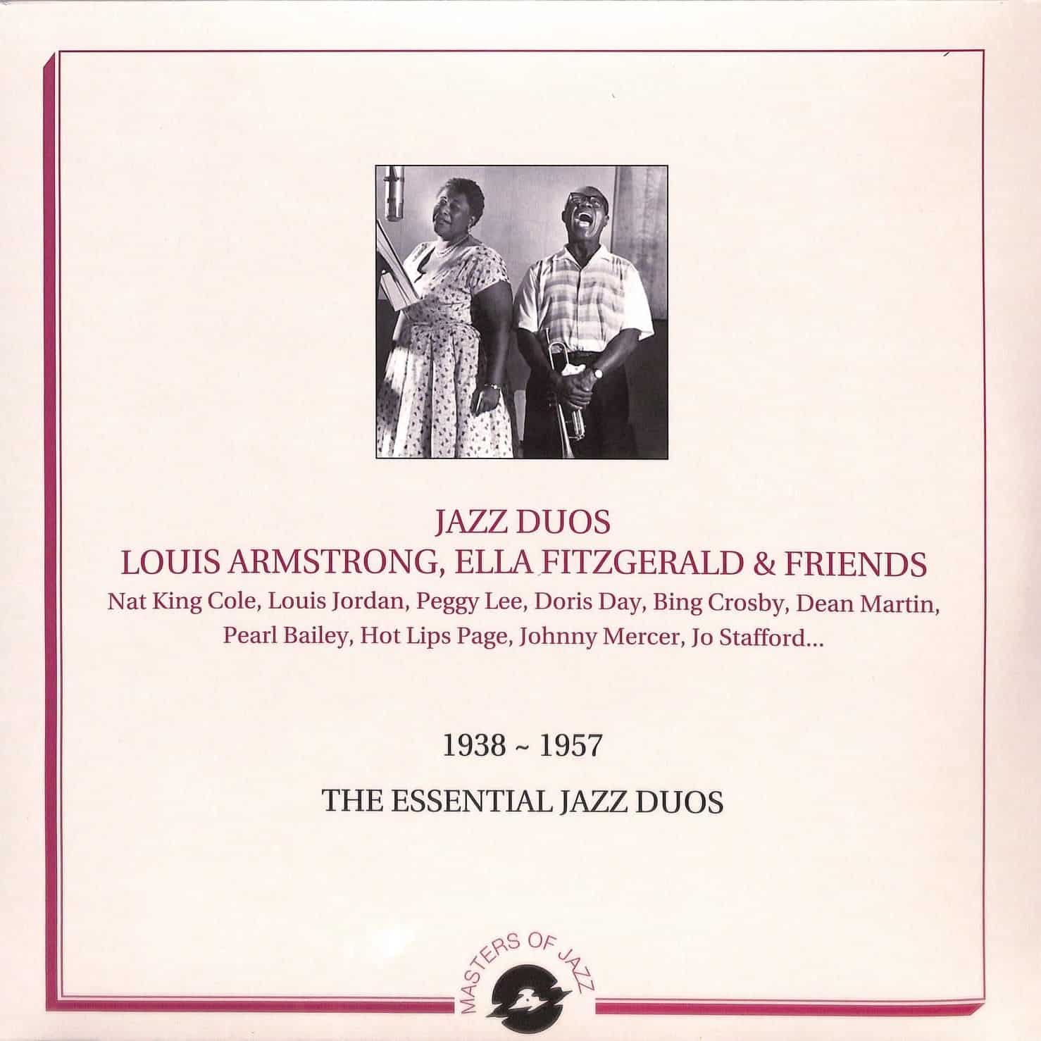 An image of the album LOUIS ARMSTRONG, ELLA FITZGERALD & FRIENDS - JAZZ DUOS: 1938-1957 ESSENTIAL WORKS