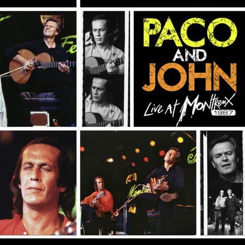 An image of the album PACO DE LUCIA & JOHN MACLAUGHLIN - LIVE AT MONTREUX 1987 (2LP/YELLOW,ORANGE)